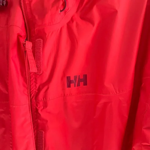 Helly Hansen Yu Ervik Waterproof Rain Full Zip Up Jacket in Red size XL - Picture 2 of 10